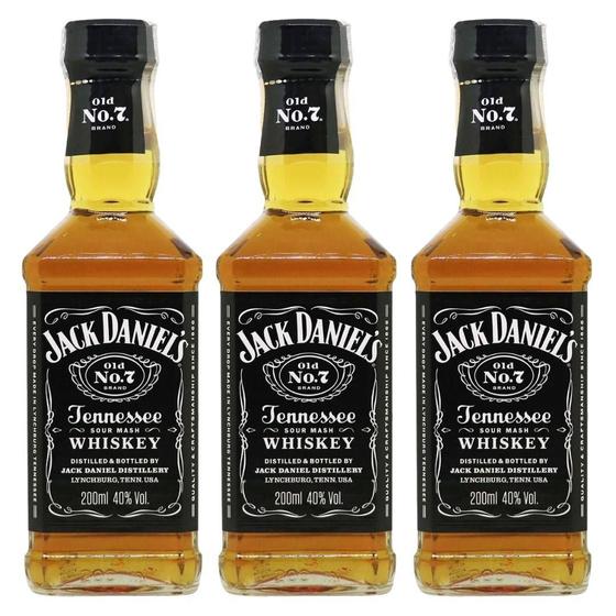 Imagem de Kit Whisky Jack Daniels 200ml - 3 Garrafas