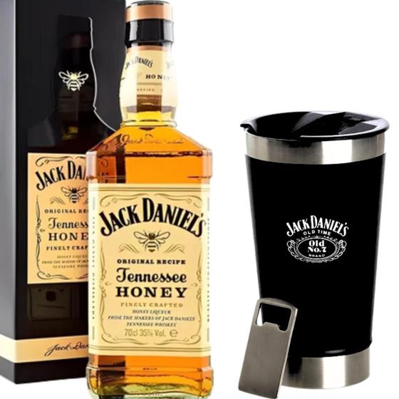 Imagem de Kit Whisky Jack Daniels Honey com Copo térmico Edição Limitada