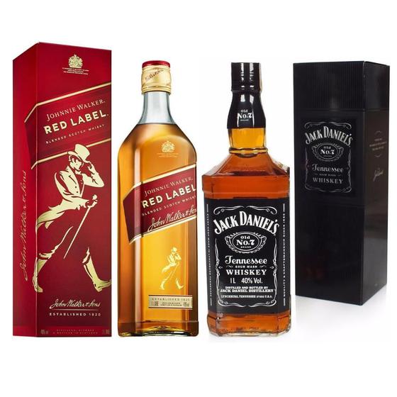 Imagem de Kit Whisky Jhonnie Walker Red Label 1L + Jack Daniel'S 1L