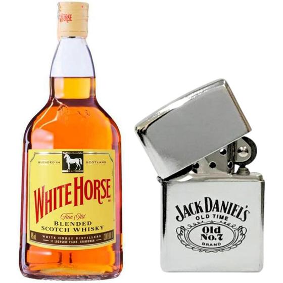 Imagem de Kit Whisky White Horse 1L + Isqueiro modelo Zippo recarregável