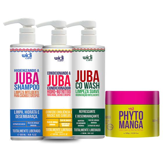 Imagem de Kit Widi Care  Co Wash, Shampoo, Condicionador Juba Másc Phyto 300