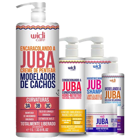 Imagem de Kit Widi Care Juba Sham Cond Geleia Máscara Encaracolando 1L