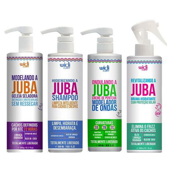 Imagem de Kit Widi Care Juba Shampoo+ Creme Ondulando+ Bruma+ Geleia