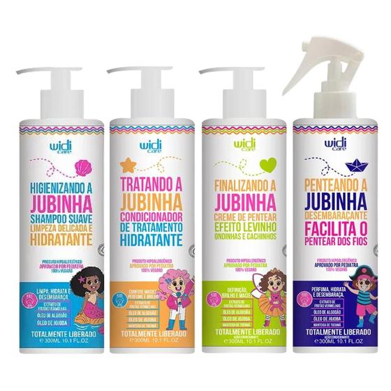 Imagem de Kit Widi Care Jubinha Shampoo Cond Creme Ondulado Spray