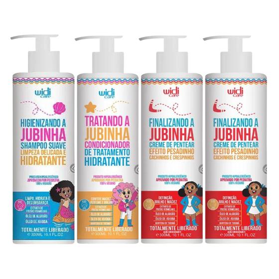 Imagem de Kit Widi Care Jubinha Shampoo Condicionador + 2 Creme Crespo