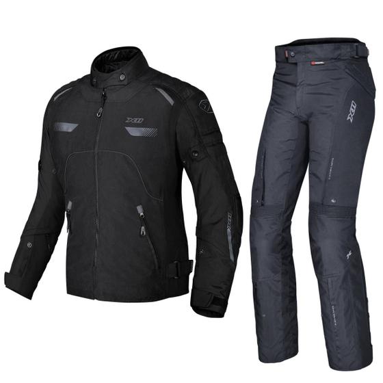 Imagem de Kit X11 Jaqueta Veler Calça Versa Impermeavel Moto Preto