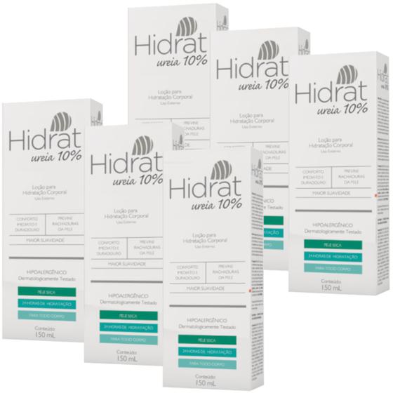 Kit x6 Hidrat Uréia 10% Loção Hidratante Corporal 150ml Menor preço em Kit x6 Hidrat Uréia 10% Loção Hidratante Corporal 150ml