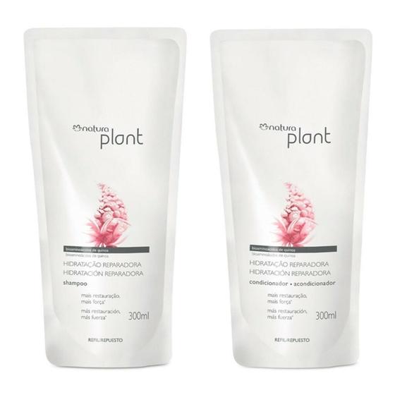 kit xampu+condic+masc revitalização pós química natura plant refil
