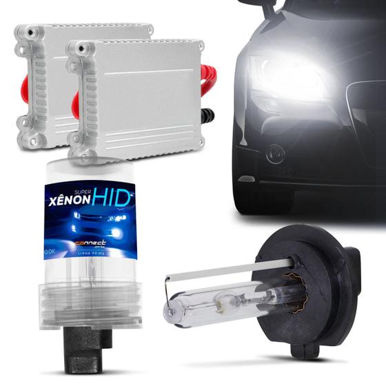 Imagem de Kit Xênon Completo 12V 35W 6000k ou 8000k H1 H3 H7 H11 HB3 HB4 H4-2 com Reator Função Anti Flicker