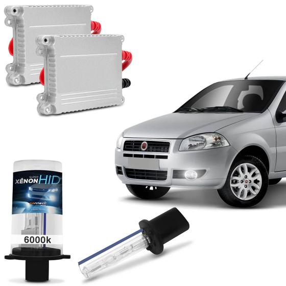 Kit Xênon Completo H1 6000K Fiat Palio G3 2008 a 2012 Tonalidade Branca Reator Anti Flicker Menor preço em Kit Xênon Completo H1 6000K Fiat Palio G3 2008 a 2012 Tonalidade Branca Reator Anti Flicker