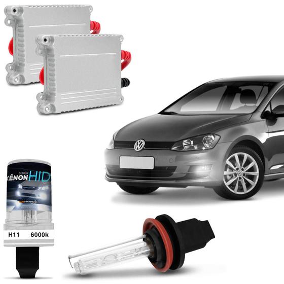 Kit Xênon Completo H11 6000K Farol Milha Golf G7 TSi 13 A 14 Tonalidade Branca Reator Anti Flicker Menor preço em Kit Xênon Completo H11 6000K Farol Milha Golf G7 TSi 13 A 14 Tonalidade Branca Reator Anti Flicker