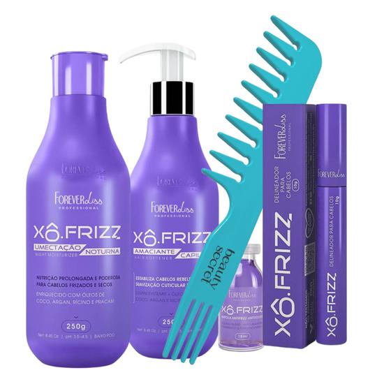 Imagem de Kit Xô Frizz Completo Forever Liss e Pente Beauty Secret