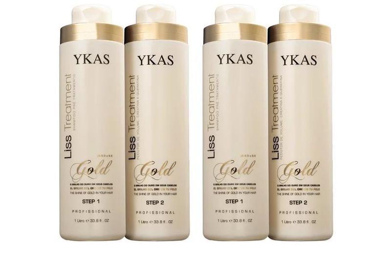 Imagem de Kit YKAS Liss Treatment Gold - 2  kits gold litro