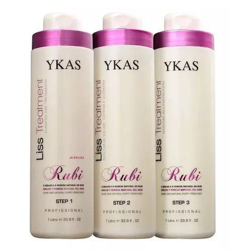Imagem de Kit YKAS Liss Treatment Rubi Passo 1, 2 e 3 1L (3 Produtos)