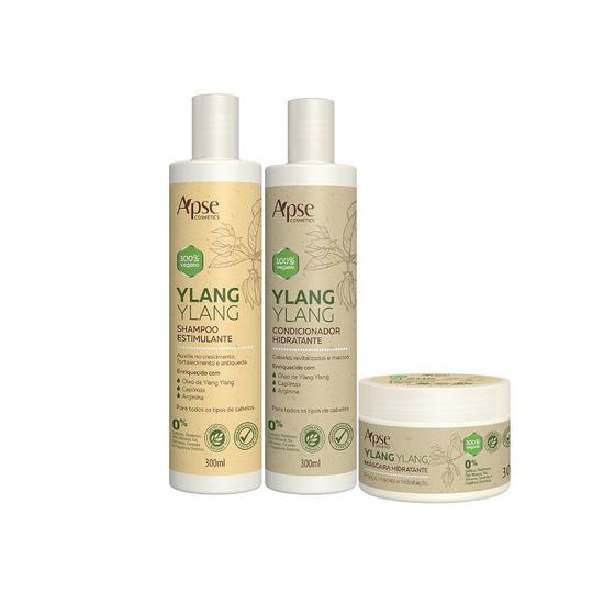 Imagem de Kit Ylang Ylang Shampoo Condicionador e Máscara Apse 300ml