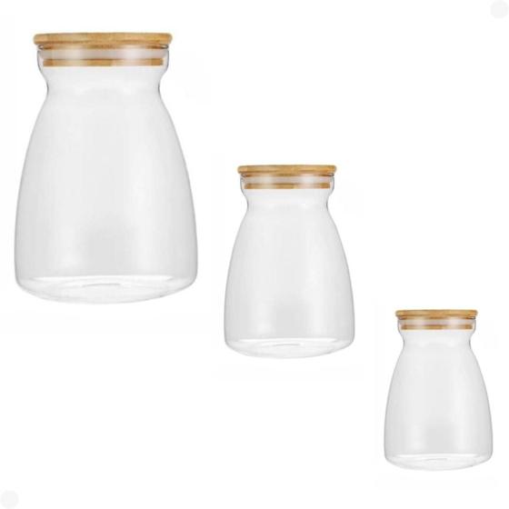 Imagem de Kit YOSS 3 POTES DE VIDRO HERMETICO - VD9969 + VD9999 + VD9968