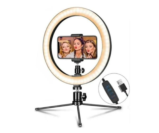 Imagem de Kit Youtuber Led Ring Light 20cm com suporte celular