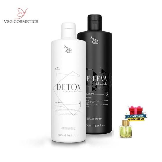 Imagem de Kit Zap Shampoo Detox e Progressiva Black 500ml