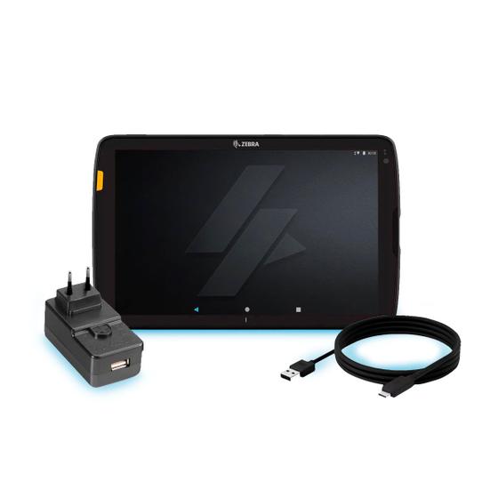 Imagem de Kit Zebra Tablet ET40 8 Pol. com Cabo USB-C e Fonte