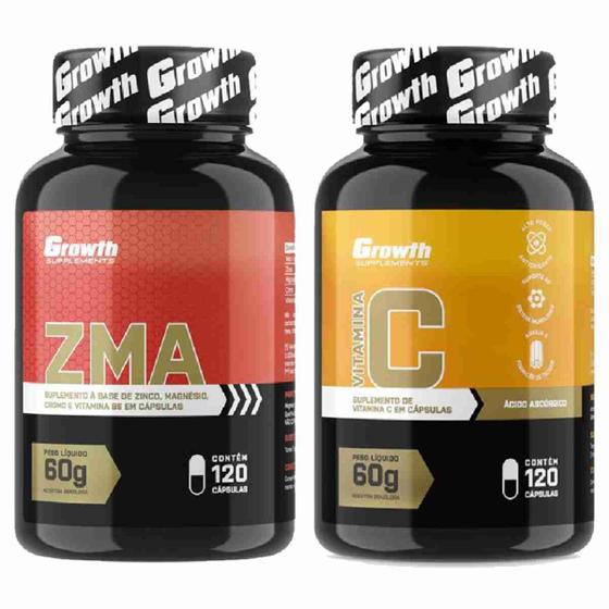 Imagem de Kit Zma 120 Caps + Vitamina C 120 Caps Growth Supplements