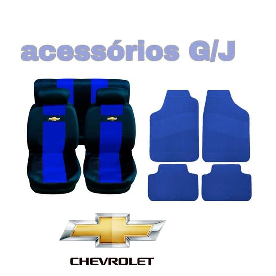 Imagem de kit1 azul/capa nylon+acessório p corsa 2006