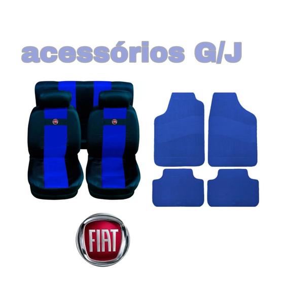 Imagem de kit1 azul/capa nylon+acessório p palio 2001