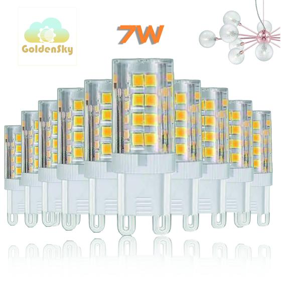 Kit10 Lampada Led Halopim G9 7w Para Lustre Arandela BRANCO QUENTE Menor preço em Kit10 Lampada Led Halopim G9 7w Para Lustre Arandela BRANCO QUENTE