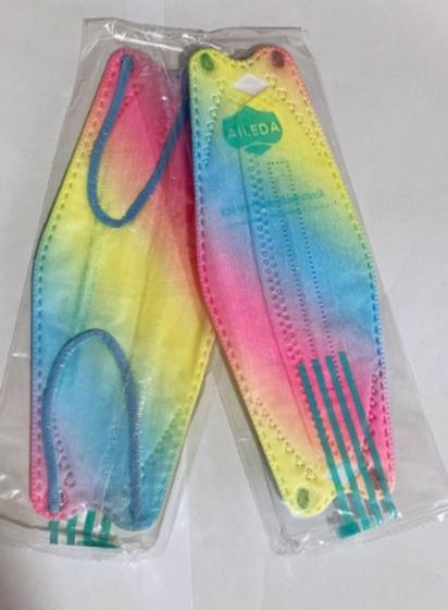 Imagem de Kit10 Mascara Kn95 3d Confortável Com Clipe Nasal 4 Camadas