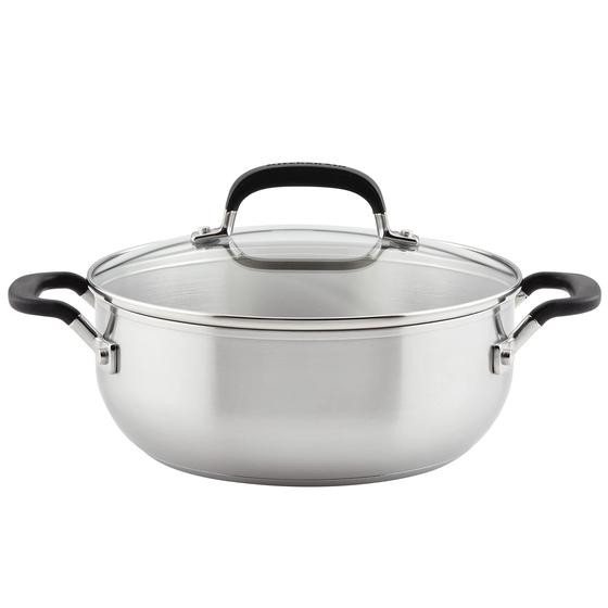 Imagem de KitchenAid Casserole com tampa, 4 Quart, Inox escovado 