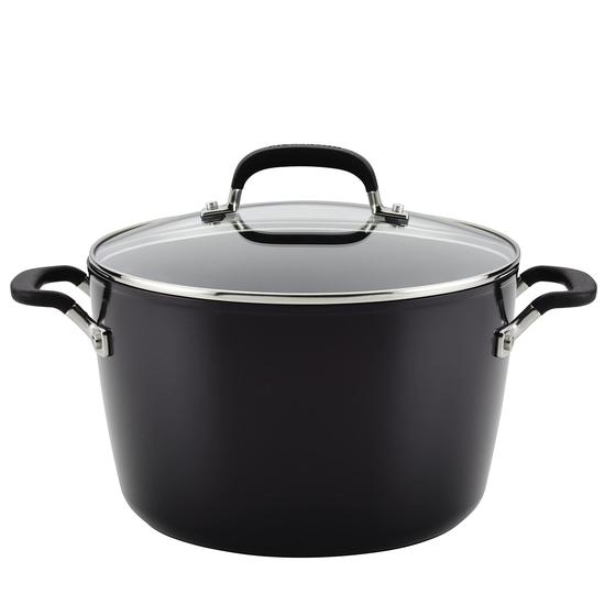 Imagem de KitchenAid Hard Anodized Nonstick Stockpot com tampa, 8 Qua