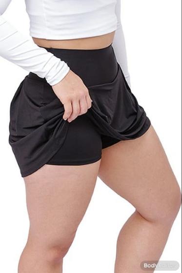 Imagem de Kits 2 Shorts Saia Feminino Academia Suplex Fitness Para Treino