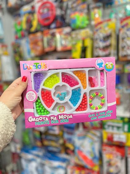 Imagem de Kits miçangas montagem bijouterias pulseira colar infantil modelos - DUTETOYS