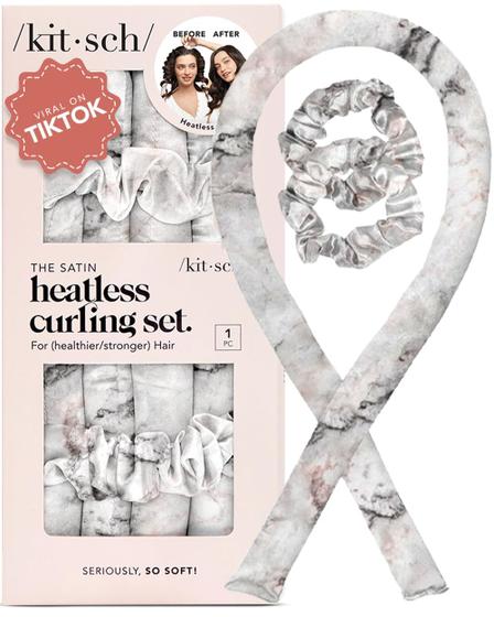 Imagem de Kitsch Satin Sleep Curlers - Conjunto de Modeladores de Cabelo Sem Calor