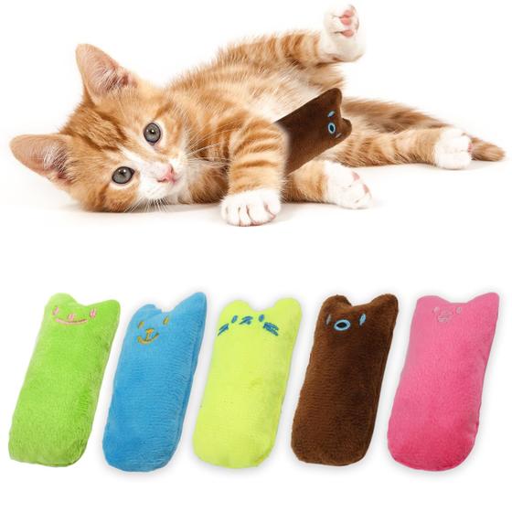 Imagem de Kitten Toys lasuroa, 5 peças para gatos domésticos, dentição, brinquedo de pelúcia