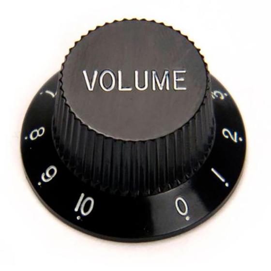 Imagem de Knob Guitarra Strato Preto Volume Plástico Santo Angelo