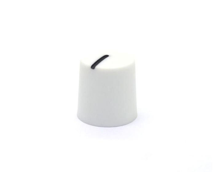 Imagem de Knob Rotativo Liso CT sem Parafuso - Branco/Preto - 5213