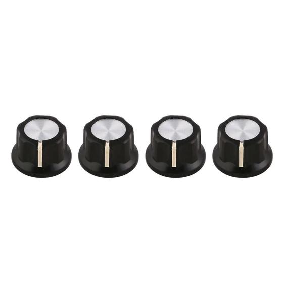 Imagem de Knobs Para Guitarra Andaluz Kn010-02 Preto Com 4 Unidades