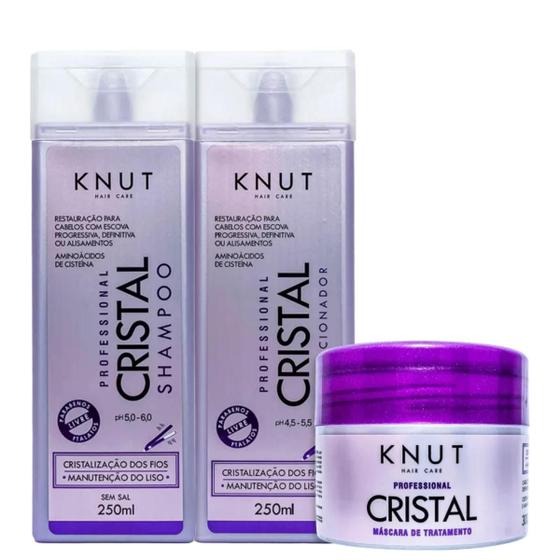 Imagem de Knut Kit Cristal Shampoo + Condic. 250ml + Máscara 300g