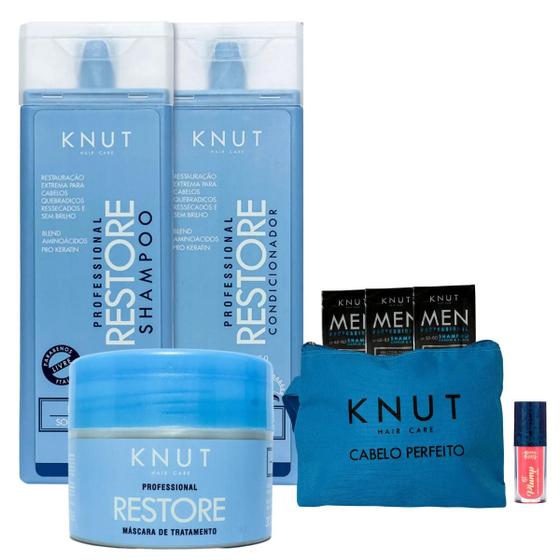 Imagem de Knut Kit Restore Tratamento Home Care + Necessaire Premiada