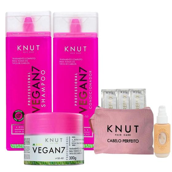 Imagem de Knut Kit Vegan7 Tratamento Home Care + Necessaire Premiada