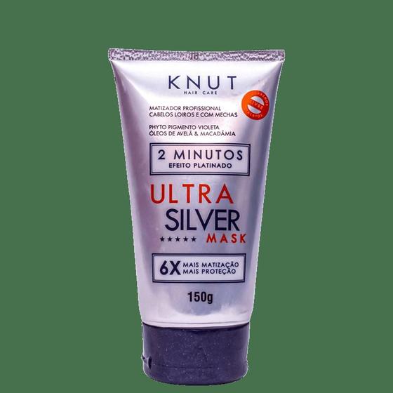 Imagem de Knut Máscara Ultra Silver Platinum 150g Matizador profissional para cabelos loiros e com mechas efeito platinado 2 minut