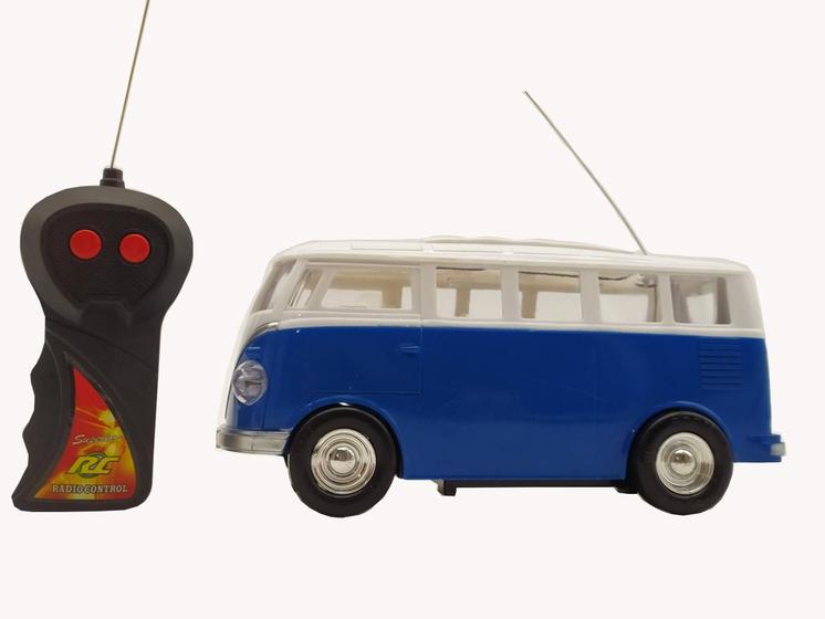 Imagem de Kombi Retrô Com Controle Remoto Azul- Wellkids