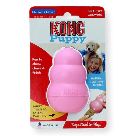 Imagem de Kong Puppy M Brinquedo Mordedor Recheável Para Cães Filhotes