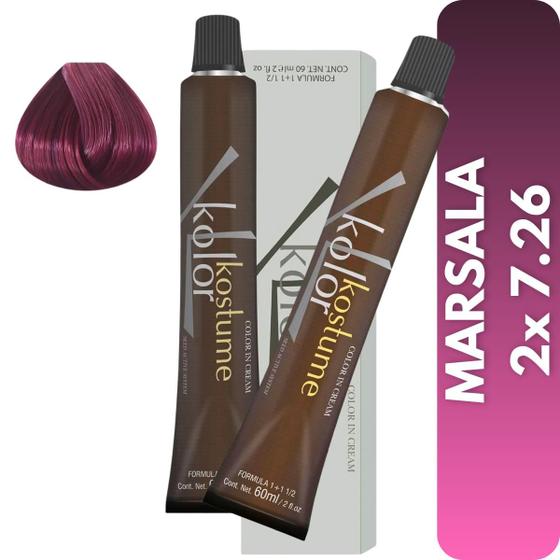 Imagem de Kostume Kolor 2x 7.26 Coloração Tinta para cabelo 60ml