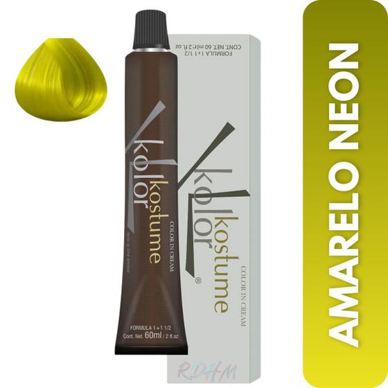 Imagem de Kostume Kolor Amarelo Neon Coloração Tinta para cabelo 60ml