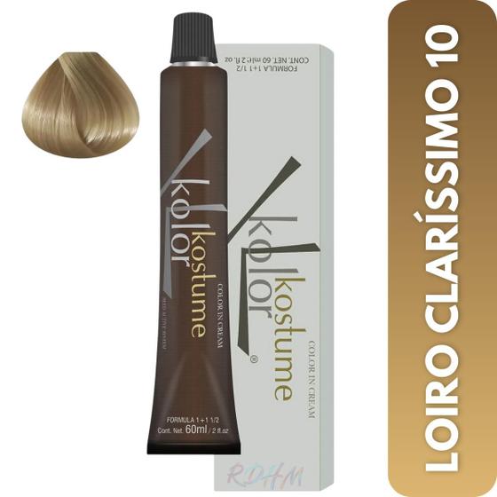 Imagem de Kostume Kolor Loiro Claríssimo 10 Coloração Tinta para cabelo 60ml