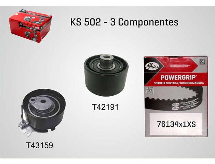 Imagem de Ks502 kit correia dentada e tensionador aircross c3 c4 xsara 206 207 hoggar 307 partner  - GATES