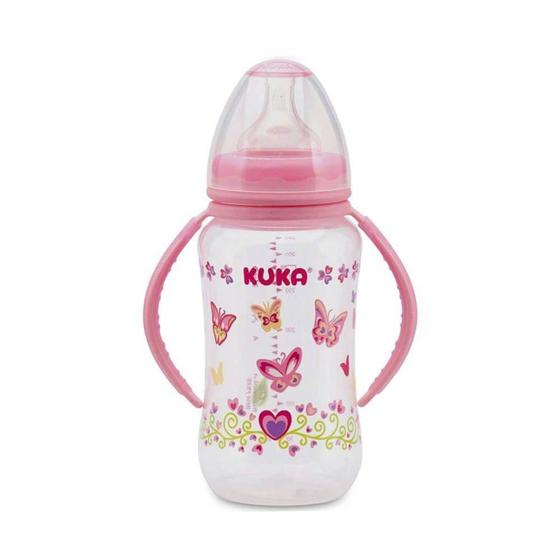 Imagem de Kuka 1582 Mamadeira Natural O Big Alça Rosa 330ml