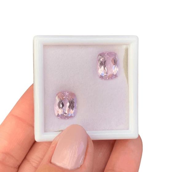 Imagem de Kunzita Cushion Par 10,63ct