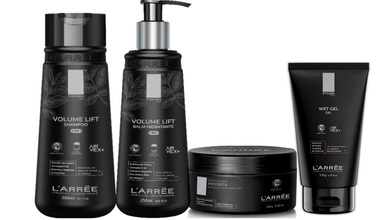 Imagem de L'arrëe Volume Lift For Men Shampoo+Balm Hidrat+Máscara+Gel